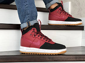Кросівки Nike Lunar Force 1 Duckboot,червоні з чорним, фото 2