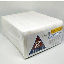 Серветки столові 23*23 см., 500 шт.,/пач.білі, ТМ "Z-Best"