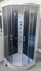 Гідромасажний бокс Sansa SK-101/15 100х100 см низький піддон чорний