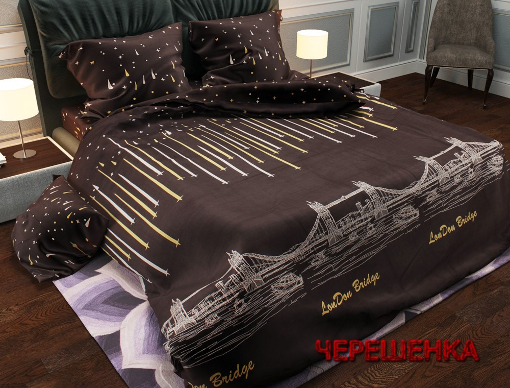 Євро максі набір постільної білизни 200*220 з Бязі "Gold" №154134AB Черешенка™