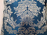 Комплект декоративних подушок Firanka Damask 38х38см 3шт 28х18см 1шт сині (п_0477), фото 3