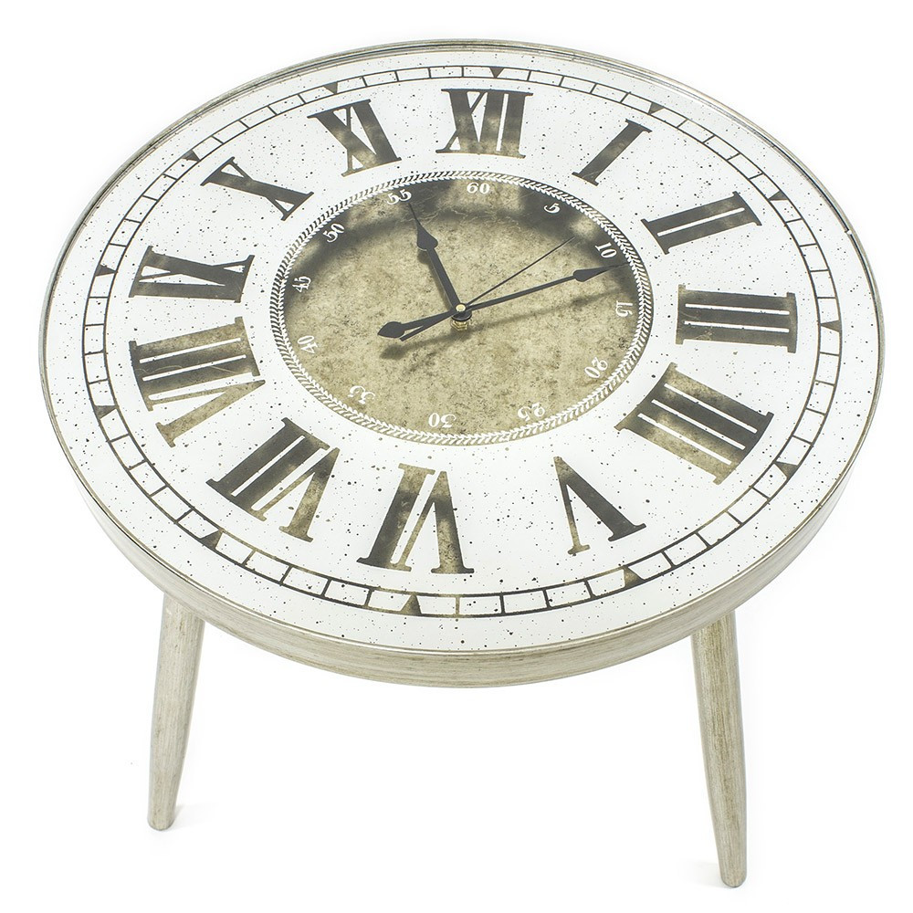Журнальний столик із годинником — Vintage 60 cm