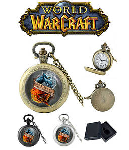Кишеньковий  годинник  "Дві сторони однієї монети" Варкрафт / World of Warcraft на цепочці Бронза