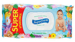 Серветки вологі, гігієнічні з клапаном 120 шт. "SUPER FRESH"