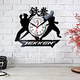Tekken годинник Годинник із вінілу Текен Годинник на стіну Тихий хід годинника Кварцовий годинник Годинник у кімнату 300 міліметрів, фото 2