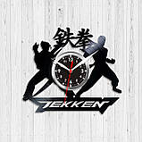 Tekken годинник Годинник із вінілу Текен Годинник на стіну Тихий хід годинника Кварцовий годинник Годинник у кімнату 300 міліметрів, фото 3