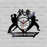 Tekken годинник Годинник із вінілу Текен Годинник на стіну Тихий хід годинника Кварцовий годинник Годинник у кімнату 300 міліметрів, фото 4