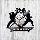 Tekken годинник Годинник із вінілу Текен Годинник на стіну Тихий хід годинника Кварцовий годинник Годинник у кімнату 300 міліметрів, фото 5