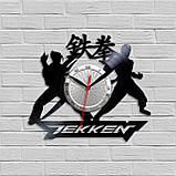 Tekken годинник Годинник із вінілу Текен Годинник на стіну Тихий хід годинника Кварцовий годинник Годинник у кімнату 300 міліметрів, фото 7