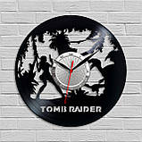 Tomb Raid годинник Вініловий годинник Настінний годинник Ретро гра Кварцовий годинник Годинник у спальню 300 міліметрів, фото 5