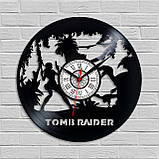 Tomb Raid годинник Вініловий годинник Настінний годинник Ретро гра Кварцовий годинник Годинник у спальню 300 міліметрів, фото 4