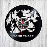 Tomb Raid годинник Вініловий годинник Настінний годинник Ретро гра Кварцовий годинник Годинник у спальню 300 міліметрів, фото 3