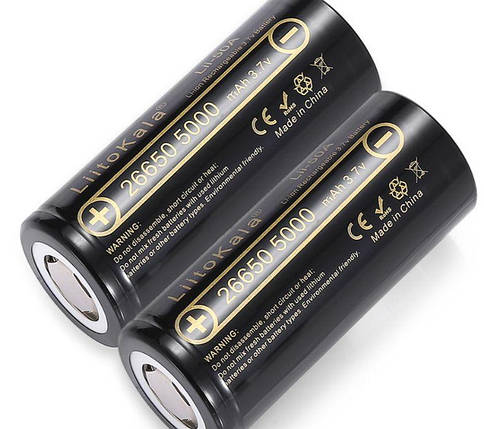 Акумулятор високотоковий LitoKala 26650 5000mah 50A 3.7v, фото 2