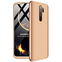 Чехол GKK 360 для Xiaomi Redmi Note 8 Pro бампер оригинальный Gold