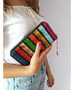 Молодіжний гаманець жіночий горизонтальний на блискавці різнобарвний Jessica, фото 8
