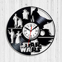 Звездные Войны часы Star Wars часы Настенные часы Персонажи Звёздных Войн Римский циферблат 30 сантиметров