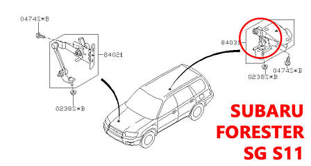 Задня тяга датчика положення кузова Subaru Forester SG 84031SA000, 84031-SA000 тяжка рівня коректора фар AFS, фото 3
