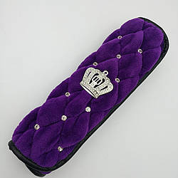 Чохол на ремінь безпеки з оксамиту "Корона"