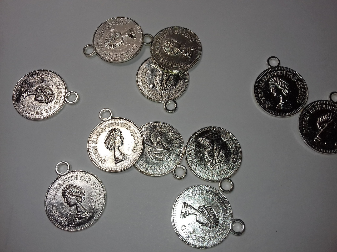 Монетки для декора / монетки для костюма восточных танцев / 1,9 см / серебро