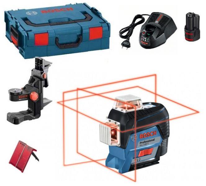 Лазерний нівелір Bosch GLL 3-80 C Professional (30 м з приймачем - 120 м) (0601063R02)