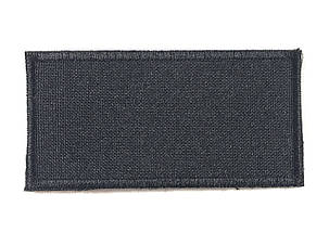 Нашивка прямокутник колір чорний 80x40 мм, фото 1