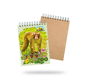 Блокнот на пружині А5 формату Меденичі. "Зоопарк " Лімпопо"