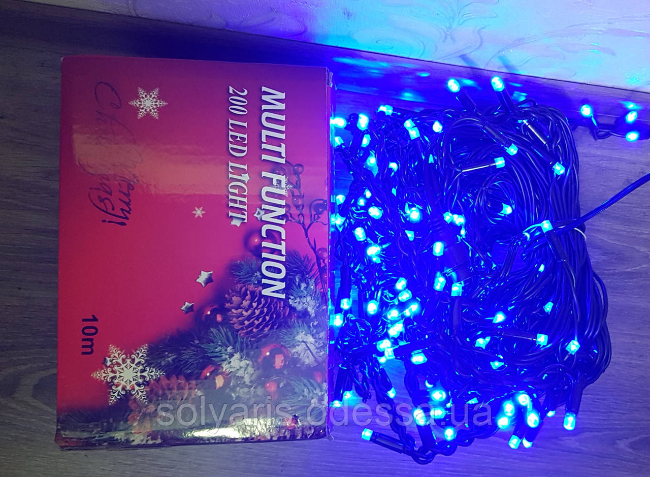 Світлодіодна вулична новорічна гірлянда бахрома 10м 30см *50см (200ламп) led(всецвета)