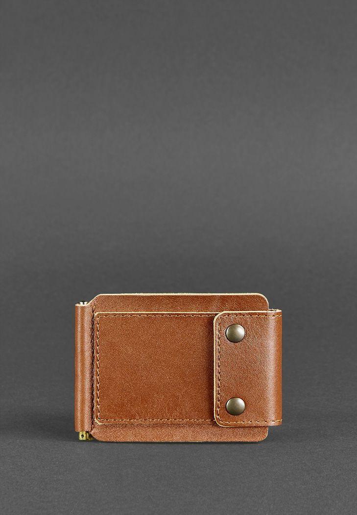 Чоловічий портмоне (затискач для грошей) з відділами для карт та монет з натуральної шкіри Краст, фото 1