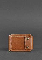 Мужское портмоне (зажим для денег) с отделами для карт и монет из натуральной кожи Краст