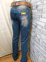 Женские джинсы прямые с легкой варкой