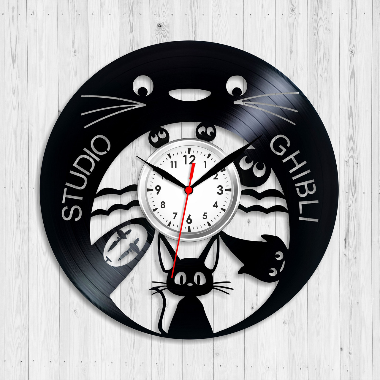 Studio Ghibli годинник Годинник з ретропластику Мій сусід Тоторо Годинник із вінілу Годинники для дітей Декор у спальню