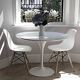 Круглий стіл білий Тюльпан-М SDM D-60 см на ніжці, фото 3