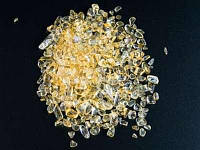 Камни для декора Цитрин Упаковка 100 грамм Размер камней 7-13 мм Желтый (09483)