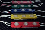 Світлодіодний модуль теплого білого (smd5730 3шт, 66м) LED модуль 5730, 3LED, 1.5W, IP67, DC12V, фото 7