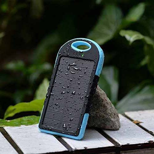 Універсальне портативний зарядний пристрій Solar 5000 mAh black + зарядка від сонячної батареї