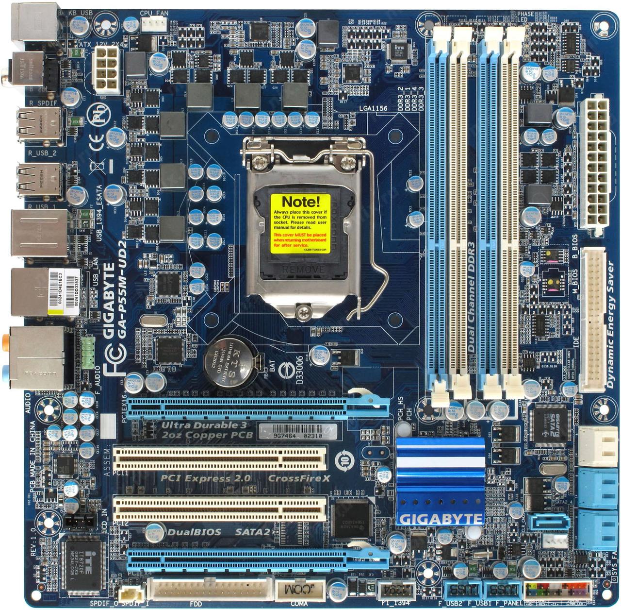 Материнська плата Gigabyte GA-P55M-UD2, s1156