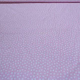Тканина з дрібними білими сердечками на рожевому тлі, ширина 160 см, фото 2