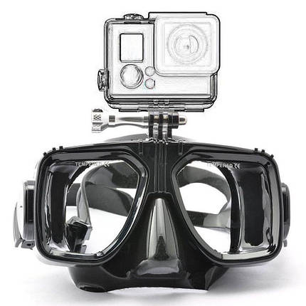 Комплект маска для дайвінгу з кріпленням для GoPro+Трубка для плавання , фото 3