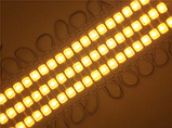 Світлодіодний модуль теплого білого (smd5730 3шт, 66м) LED модуль 5730, 3LED, 1.5W, IP67, DC12V, фото 3