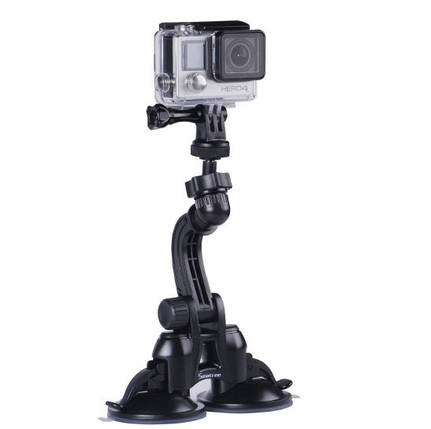 Автомобільне кріплення на присоску для GoPro,Xiaomi та інших екшн-камер, фото 1