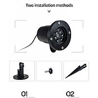 Новорічний проектор LED Snowflake Lights RGB rv-108 (6739)