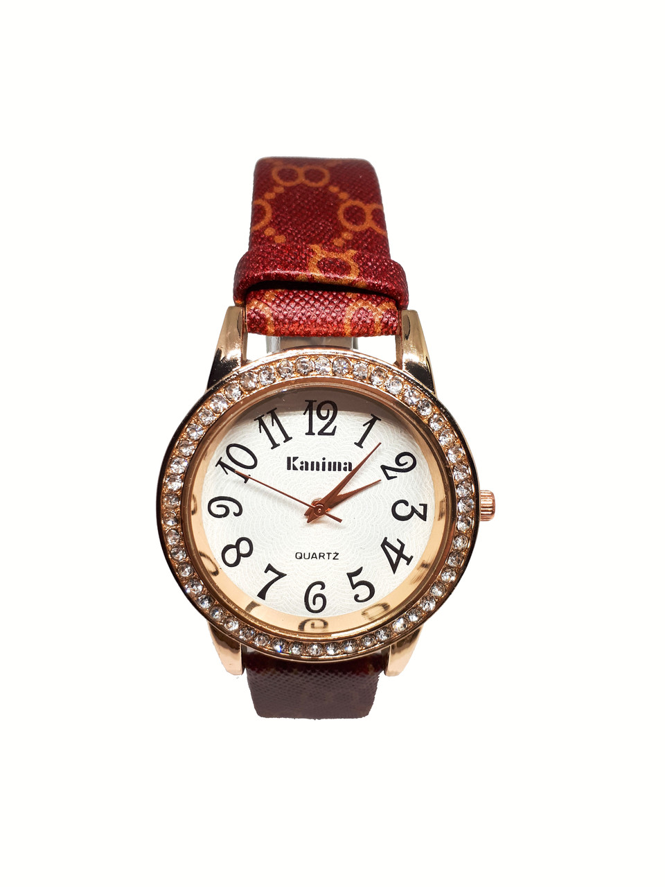 Годинник жіночий кварцовий Kanima Glossy Бордовий опт, фото 1