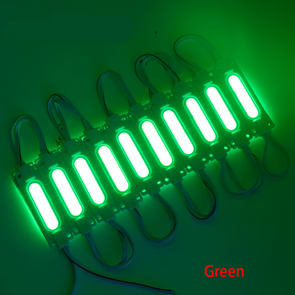 Світлодіодний модуль зелений (COB, 70мм) LED модуль 2W, IP65, DC12V