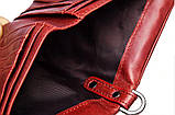 Гаманець портмоне шкіряний жіночий. Гаманець із натуральної шкіри (червоний), фото 7