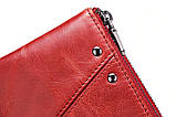 Гаманець портмоне шкіряний жіночий. Гаманець із натуральної шкіри (червоний), фото 10