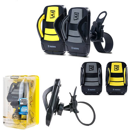 Автотримач Remax RM-C08 Phone Holder for Bicycle Black/Yellow, фото 1