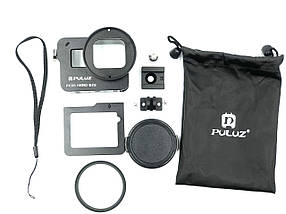 Металева рамка Puluz для GoPro Hero 5/6 з задньою кришкою і UV фільтром (Aluminum Frame), фото 3
