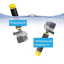 Поплавець для GoPro, SJCAM, AIRON, ProCam, Xiaomi YI та інших екшн камер 2 в 1 (поплавець + плавальний монопод), фото 6