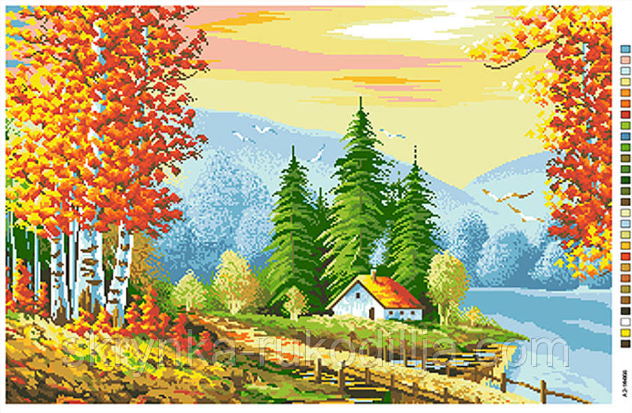 Картинка для вишивки нитками на канві (А2-16-008)