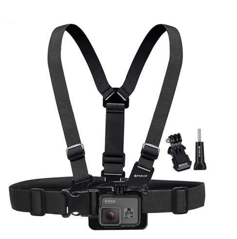 Кріплення на груди Puluz для екшн камер GoPro, SJCAM та інших екшн камер, клямка та болт у комплекті